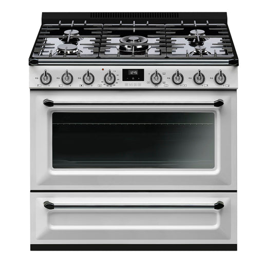 Smeg Victoria Aesthetic Free-Standing All-Gas Range White, 36-Inches - LaCuisineStore