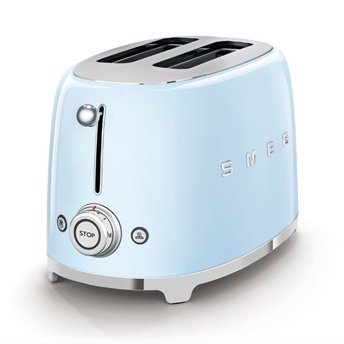 Smeg 50's Retro Style Aesthetic 2x2 Slice Pastel Blue Toaster