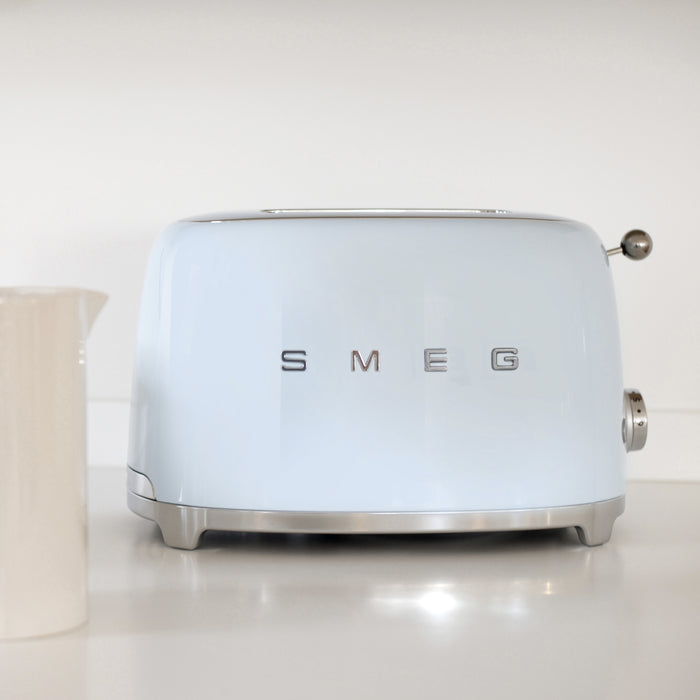 Smeg 50's Retro Style Aesthetic 2x2 Slice Pastel Blue Toaster
