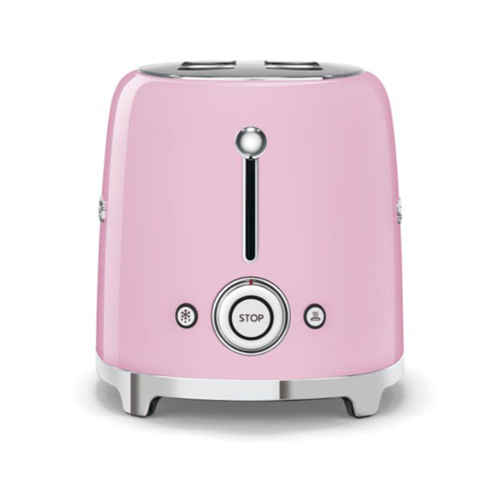 Smeg 50's Retro Style Aesthetic 2x2 Slice Pink Toaster