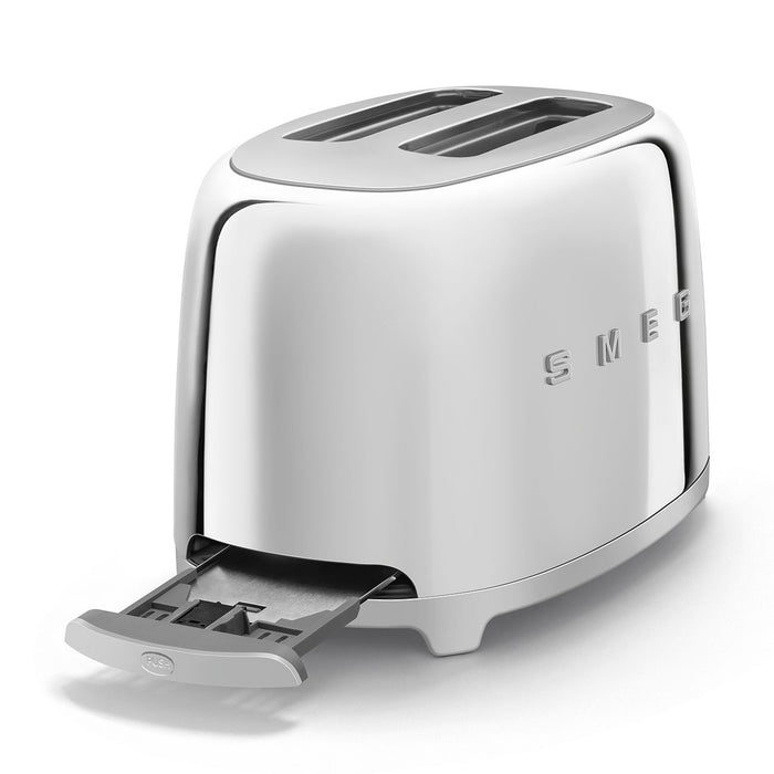 Smeg 50's Retro Style Aesthetic 2x2 Slice Stainless Steel Toaster