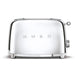 Smeg 50's Retro Style Aesthetic 2x2 Slice Toaster, Stainless Steel - LaCuisineStore