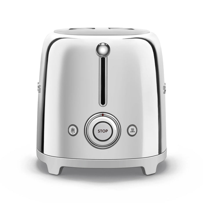 Smeg 50's Retro Style Aesthetic 2x2 Slice Stainless Steel Toaster