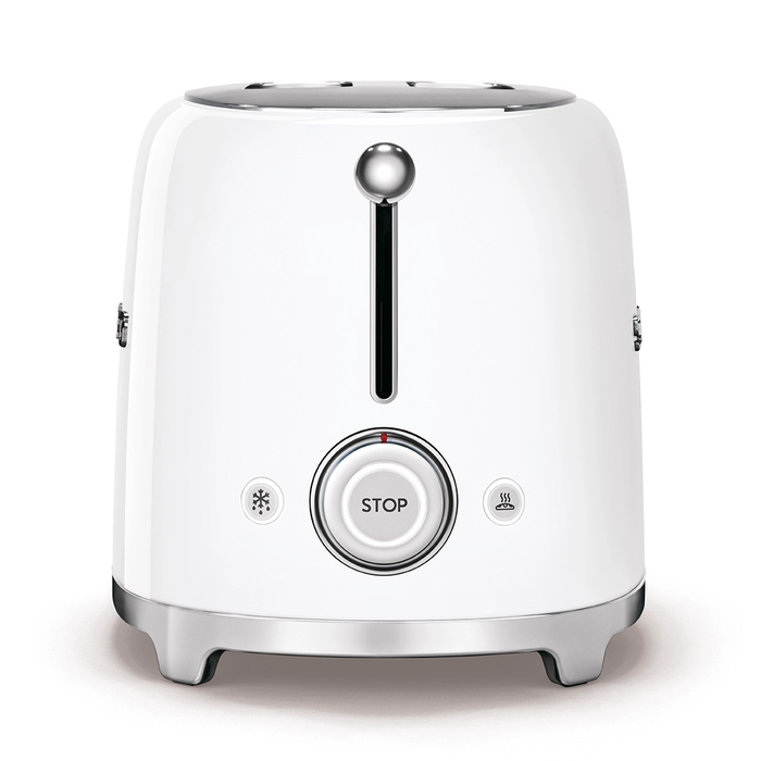 Smeg 50's Retro Style Aesthetic 2x2 Slice White Toaster