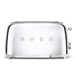 Smeg 50's Retro Style Aesthetic 4x2 Slice Toaster, Stainless Steel - LaCuisineStore