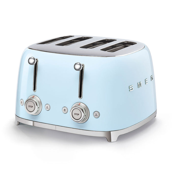 Smeg 50's Retro Style Aesthetic 4x4 Slice Pastel Blue Toaster