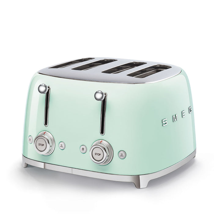 Smeg 50's Retro Style Aesthetic 4x4 Slice Pastel Green Toaster