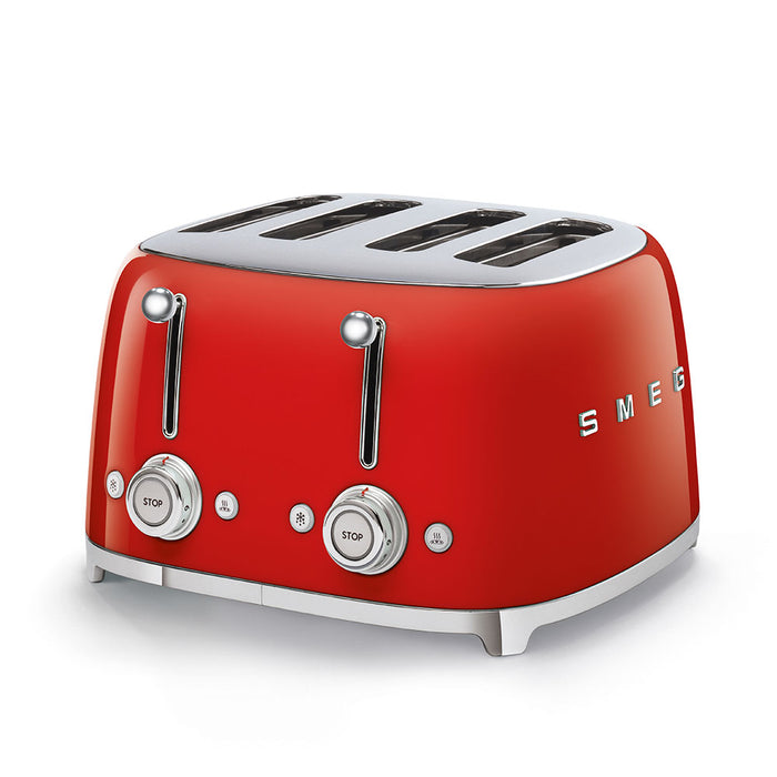 Smeg 50's Retro Style Aesthetic 4x4 Slice Red Toaster