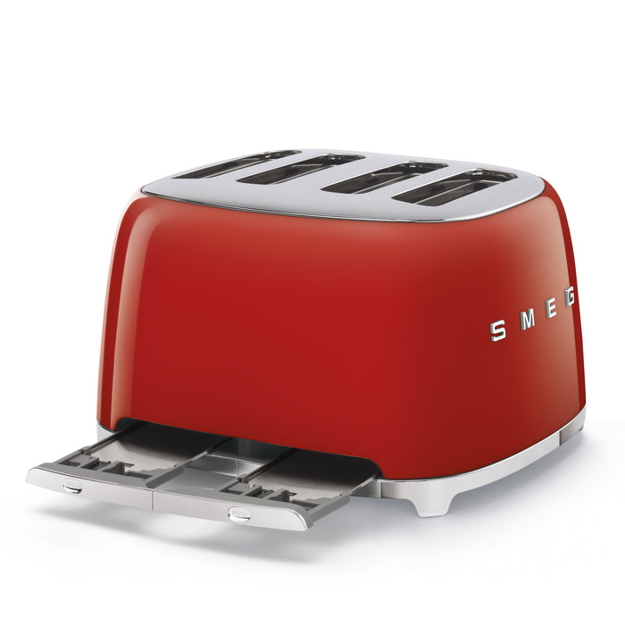 Smeg 50's Retro Style Aesthetic 4x4 Slice Red Toaster