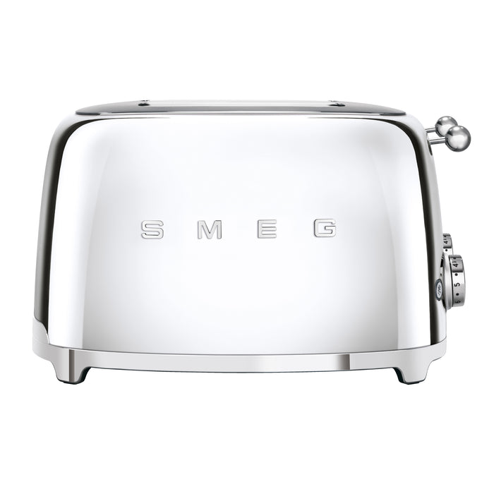 Smeg 50's Retro Style Aesthetic 4x4 Slice Stainless Steel Toaster