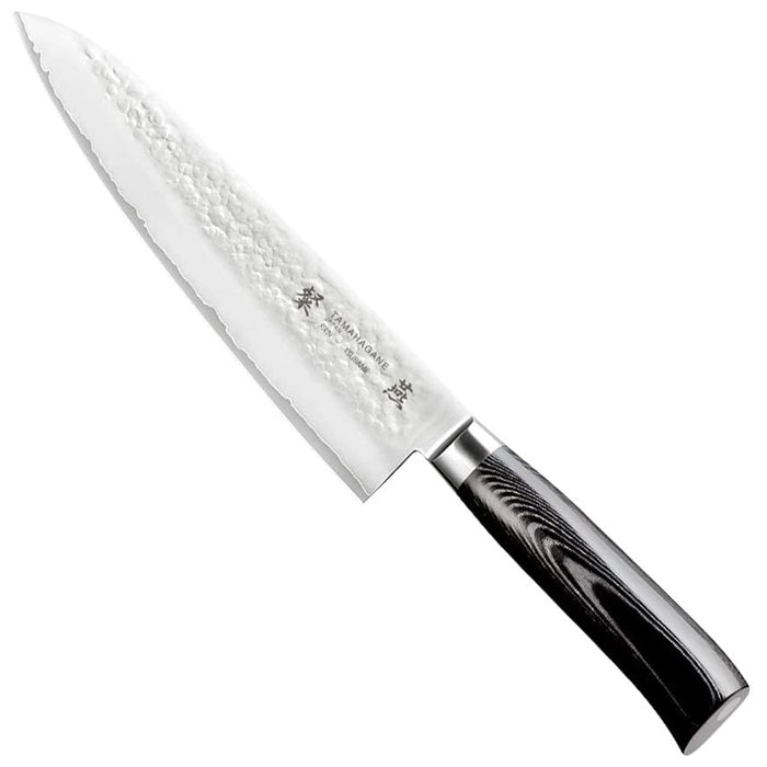 Tamahagane San Tsubame 3-ply Special Steel Chef's Knife with Black Mikarta Handle, 8-Inches