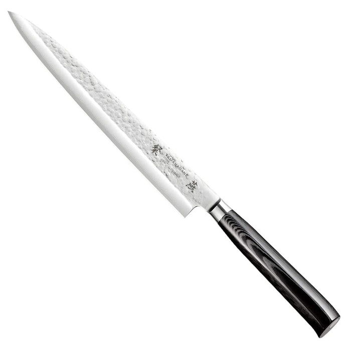 Tamahagane San Tsubame 3-ply Special Steel Sashimi Knife with Black Mikarta Handle, 9.5-Inches
