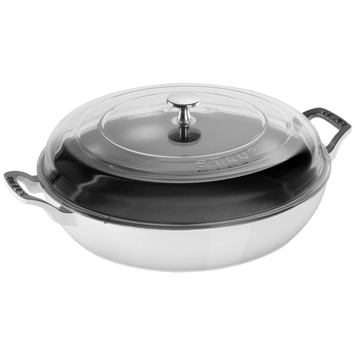 Staub Cast Iron Braiser with Glass Lid, 3.5-Quart - LaCuisineStore