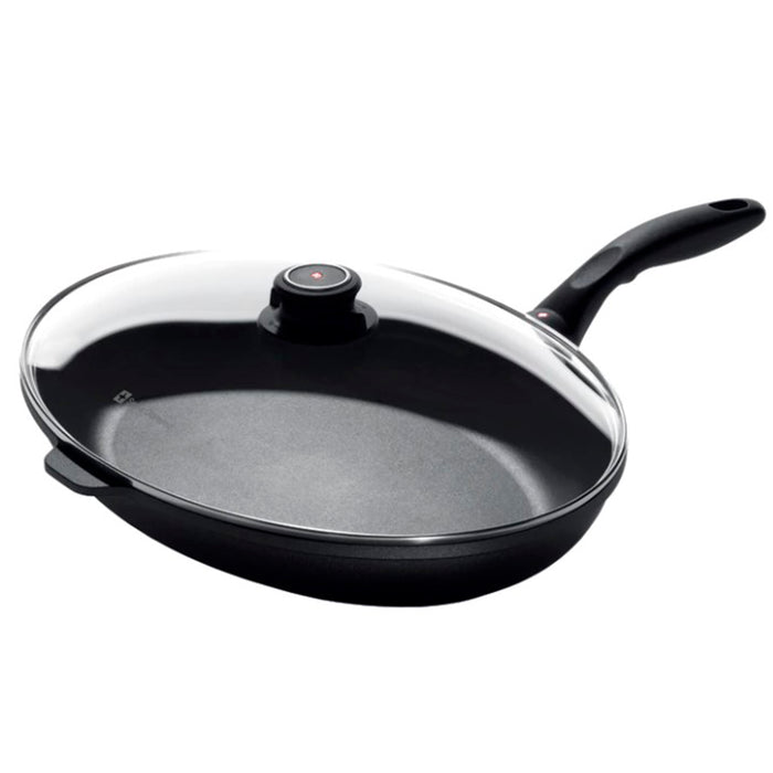 Swiss Diamond XD Nonstick Oval Fry Pan with Lid, 15 x 10-Inches