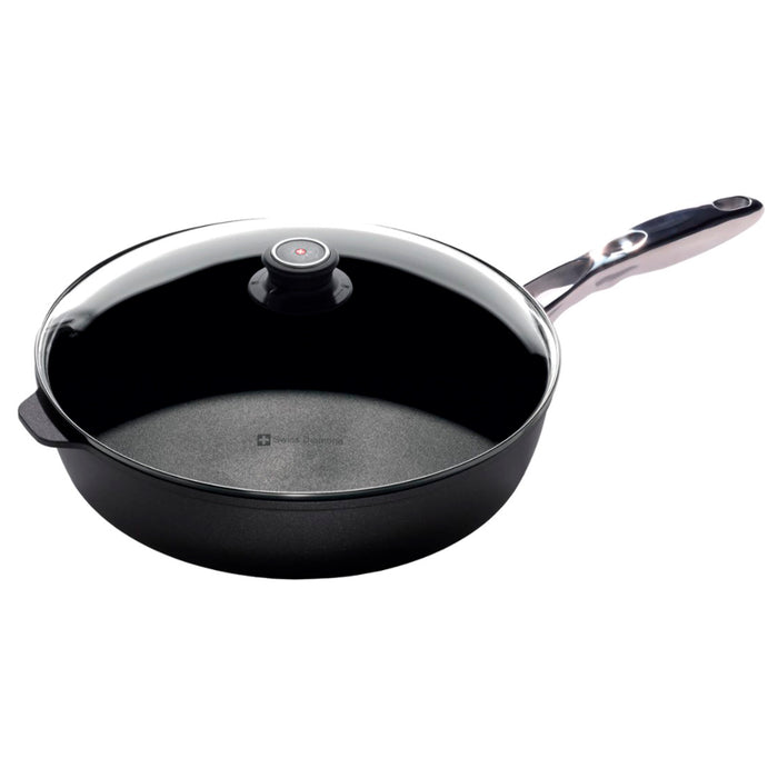 Swiss Diamond XD Nonstick Saute Pan with Stainless Steel Handle and Lid, 5.8-Quart